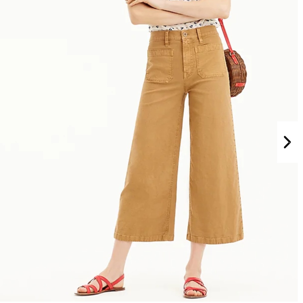 SOLD OUT Point Sur washed wide-leg crop pant
